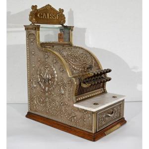 Small Model Of Cash Register In Chased Bronze, 