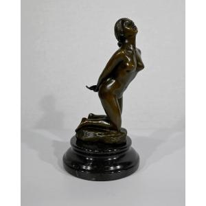 Bronze “female Nude” From A. Cesaro – XXth