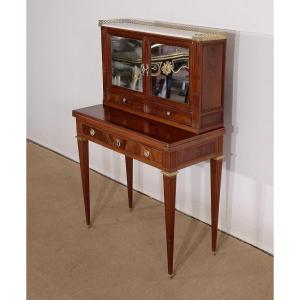 Small Bonheur-du-jour In Mahogany, Louis XVI Style - Mid-19th Century