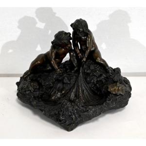 Important Bronze Inkwell - Late Nineteenth