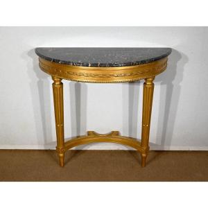 Console In Marble And Golden Wood, Louis XVI Style - Early Twentieth