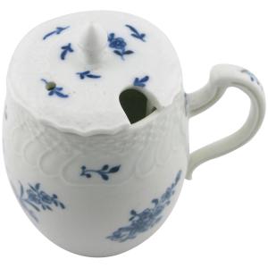 18th Century Tournai Porcelain Mustard Pot And Lid Circa 1775