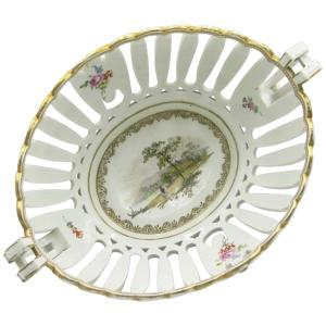18th Century Meissen Porcelain Basket, Marcolini Period