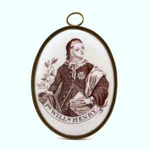 18th Century English Liverpool Enamel Plaque Prince William Henry