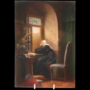 Circa 1900 Oswald Deitrich Gebruder Heubach Porcelain Plaque