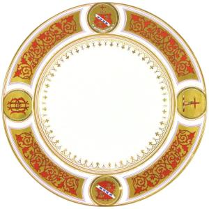 19th Century English Armorial Porcelain Plate Bliss Family