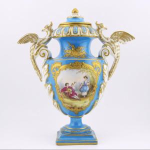 19th-century Sevres-style French Porcelain Vase With Cover