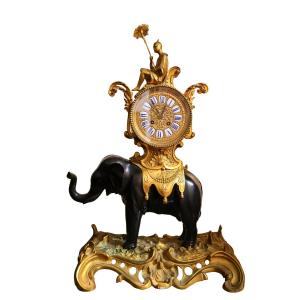 Japanese Elephant Mantel Clock