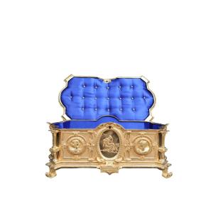 Napoleon III Period Gilt Bronze Jewelry Box
