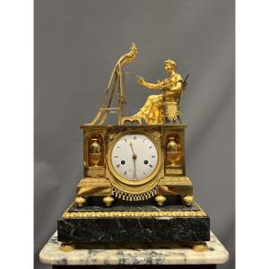 Empire Clock Woman In Front Of Her Easel