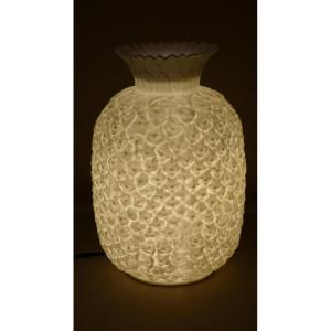 Limoges Porcelain Biscuit Pineapple Night Light