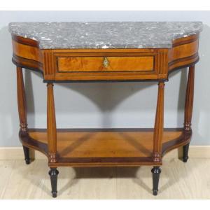 Louis XVI Bordeaux Console In Mahogany And Marble, 18th Century