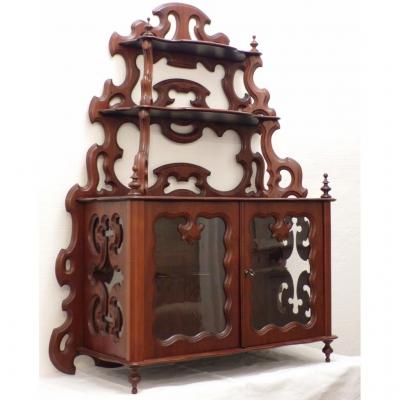 Shelf Mahogany Vitrine, Louis Philippe, XIX