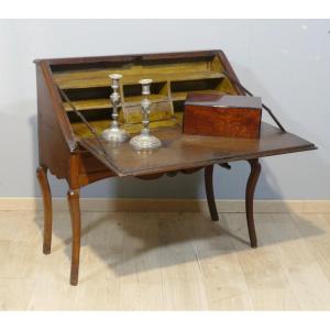 Louis XV Sloping Desk, All Natural Walnut 18th Century