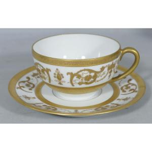 Haviland Impérator, Porcelain Teacup With Gold Inlay