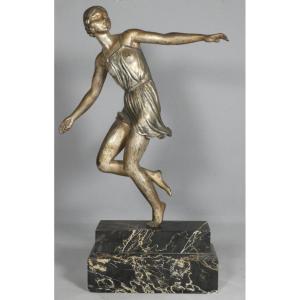Art Deco Bronze Dancer By Maurice Josselin Circa 1925