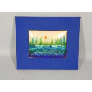 Heliodor, Enamel Painting, Contemporary Limoges Enamels, Circa 1990-2000