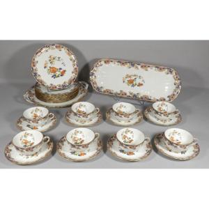 Bernardaud Singapour, Limoges Porcelain Tea And Dessert Service For 8 People