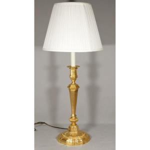 Large Regency Style Lamp In Gilt Bronze, 20th Century