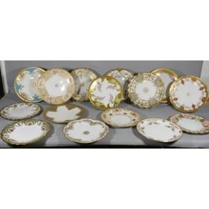 Collection Of 15 Hand-painted Decorative Limoges Porcelain Plates, Sold Individually