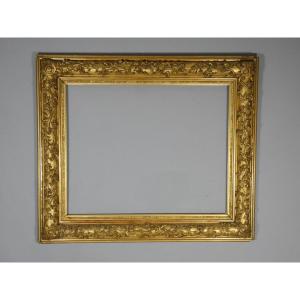 Wooden And Gilded Stucco Frame In The Restoration Style, 19th Century