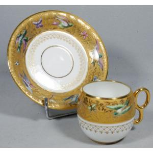 Le Tallec Paris, Collector's Cup In Enamelled Porcelain And Gold Inlay