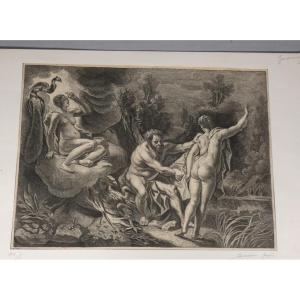 Jacob Jordaens (1593-1678) Etching, Jupiter, Io And Juno Dated 1652