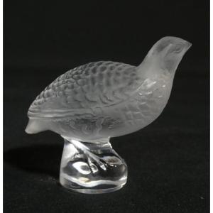 Lalique, Partridge Statuette In Satin-finish Crystal
