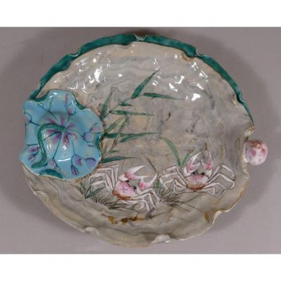 Naturalist Decor, Japanese Ceramic Plate XIXth Time