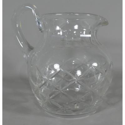 Diamond Cut Glass Water Pitcher, Twentieth Time