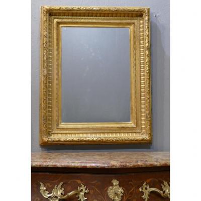 Mirror Frame In Wood And Gilded Stucco In The Leaf, Napoleon III Period, XIX