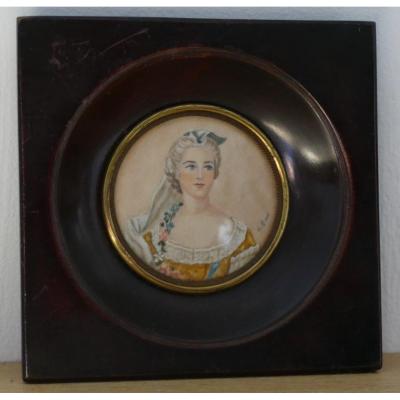 Madame Sophie, Daughter Of Louis XV, Miniature Portrait, Twentieth Time