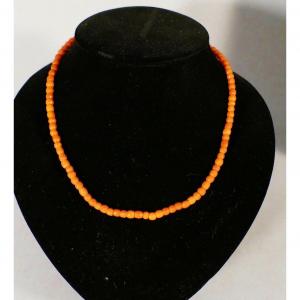 Faceted Red Coral Necklace, Napoleon III Period