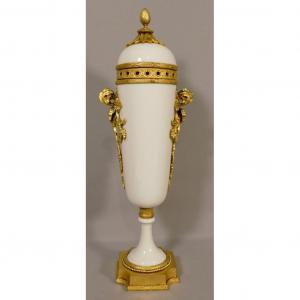 Perfume Burner, Cassolette In White Porcelain And Gilt Bronze, Napoleon III