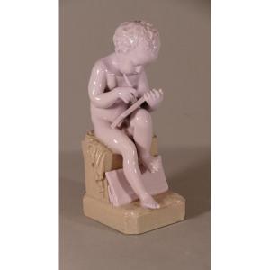 Child Drawing After Canova, Porcelain Sculpture Early Twentieth