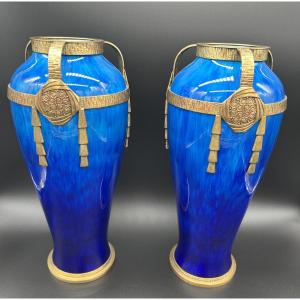 Pair Of Sèvres Vases By Paul Millet 