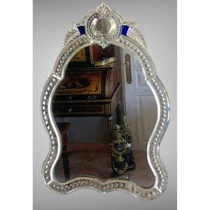 Nineteenth Mirror To Ask Or To Hang Napoleon III Period With Mercury Glaze