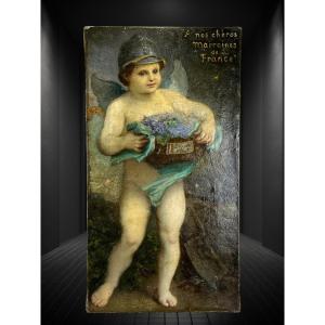 Rare Old Painting Signed By Jean Jules Antoine Lecomte Du Noüy 1916