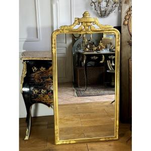 Old Alsatian Mirror In Golden Wood (superb Gold Gilding) From The 1950s