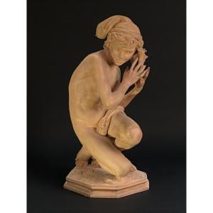 Jean Baptiste Carpeaux / Signed Terracotta The Neapolitan Fisherman With The Shell