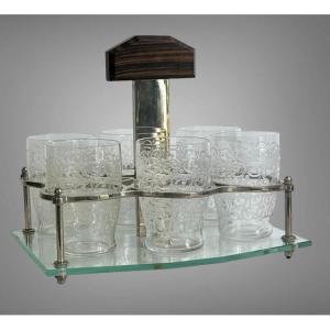 Art Deco Porto Service With 6 Baccarat Glasses, Rohan Gouvieux Model