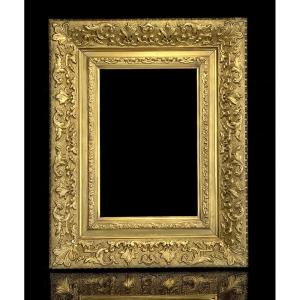 Antique Wooden And Gilded Stucco Frame For Painting 31.5 Cm X 21.5 Cm (beautiful Gilding)