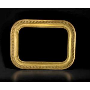 Antique 19th Century Frame In Wood And Gold Stucco For Painting 40 Cm X 28 Cm