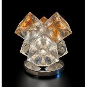 Stella Glass Cubes Lamp By Poliarte Verona Desing Albino Poli “1970”