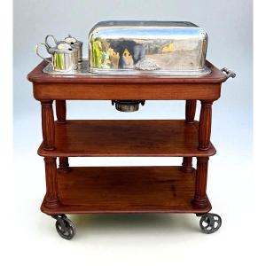 19th-century Carving Trolley In The Style Of Christofle In Mahogany