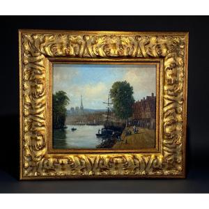 Orientalist Painting Signed Gerard Roux / Oil On Panel Very Well Framed