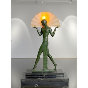 Art Deco Period Cast Iron Lighting Sculpture Lamp "spanish Dancer"