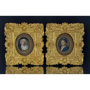 Pair Of Napoleon III Period Gilt Bronze Frames In The Louis XV Style