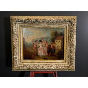 Oil On Canvas Signed Valeriano Becquer (1833-1870) » Neapolitan Dance »