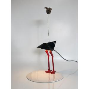 Ingo Maurer Lamp 1982 Model Bibibibi Limited Edition In Metal / Porcelain